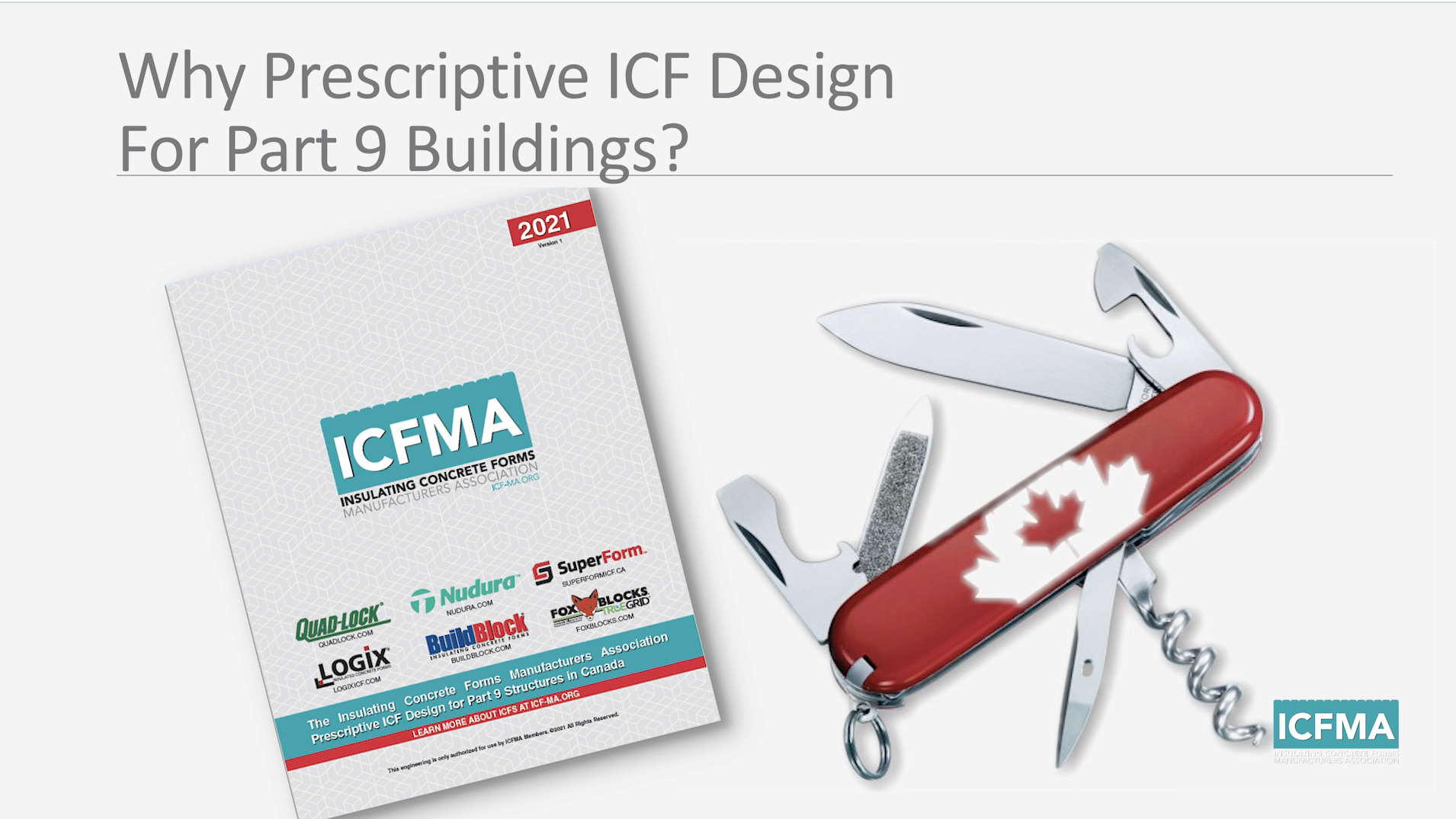 Icfma Webinar Prescriptive Icf Design Guide Insulating Concrete